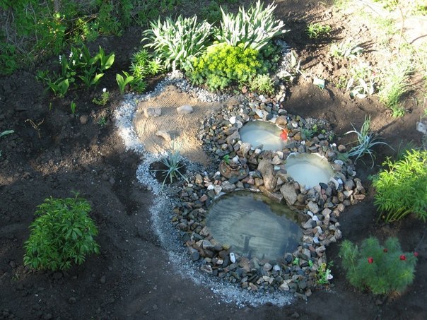 bassin de jardin avec pneu